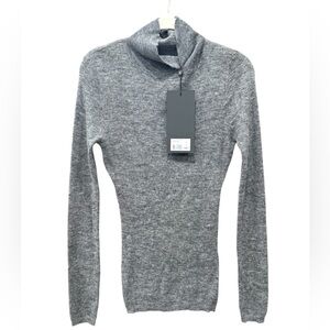 NWT The Kooples Ribbed Knit High Neck Alpaca Blend Sweater